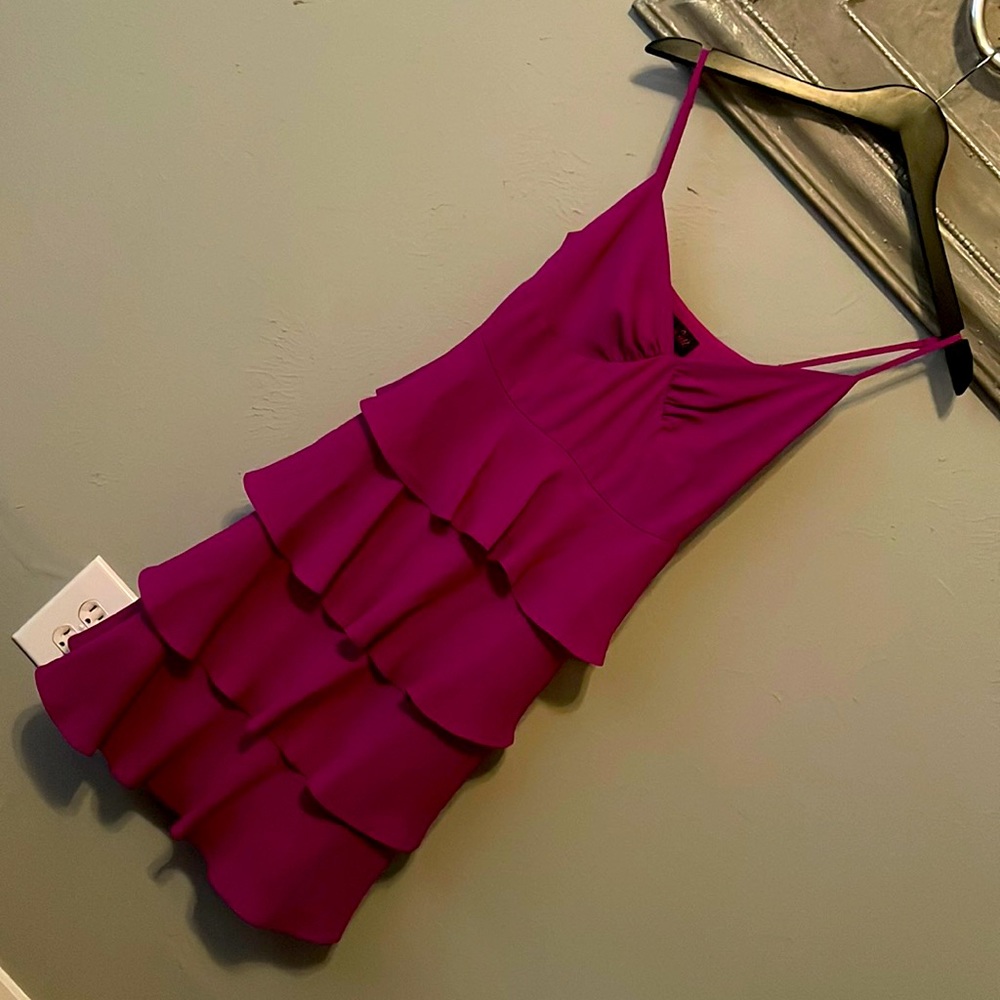 Patricia Field light purple ruffle dress . Spaghetti straps. Size 4